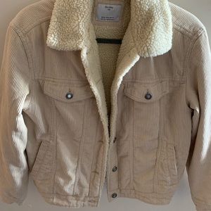Berksha fur collar corduroy jacket